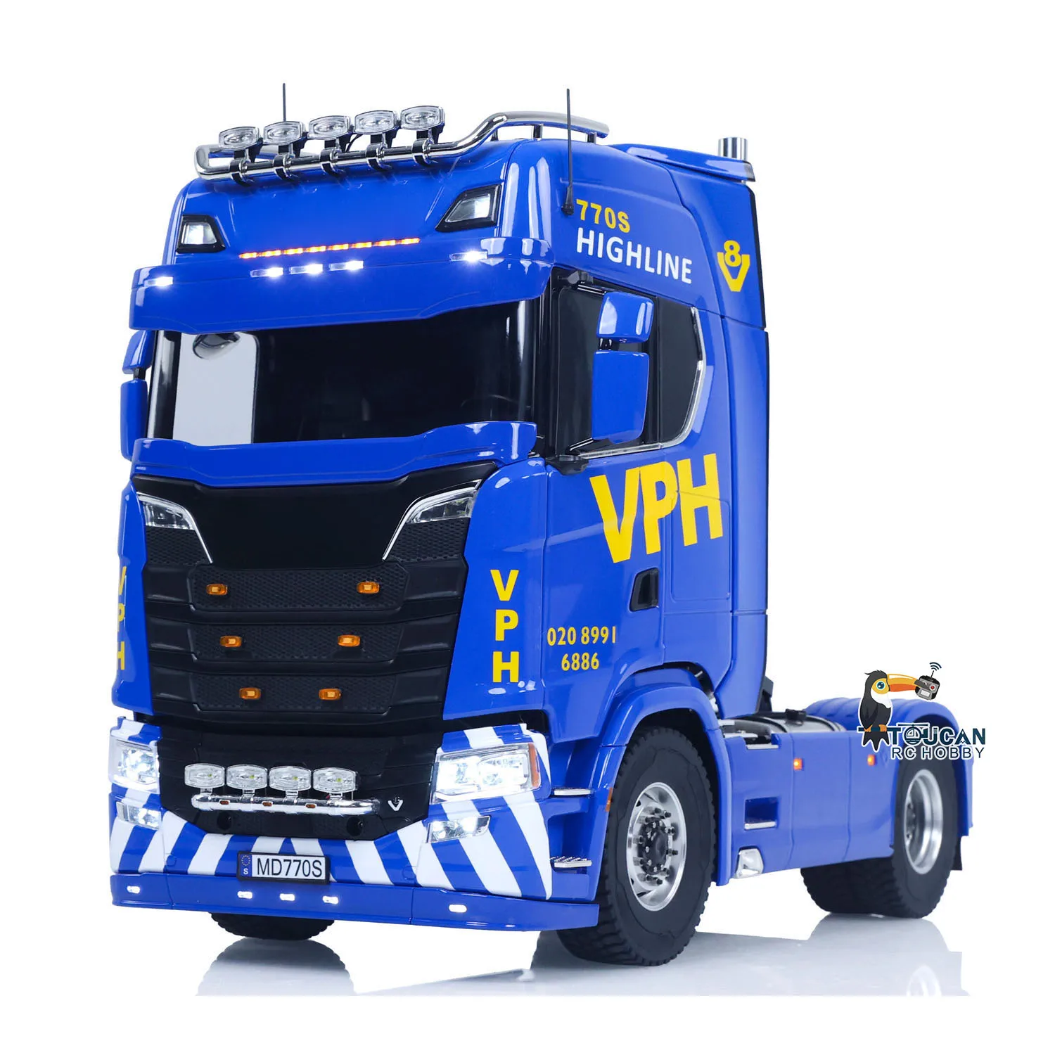MD MODEL 770S 4X4 メタルシャーシ 1/14 RCトラクタートラック ラジコン トラック 2速ギアボックス 流れる水ライト キャブサスペンション