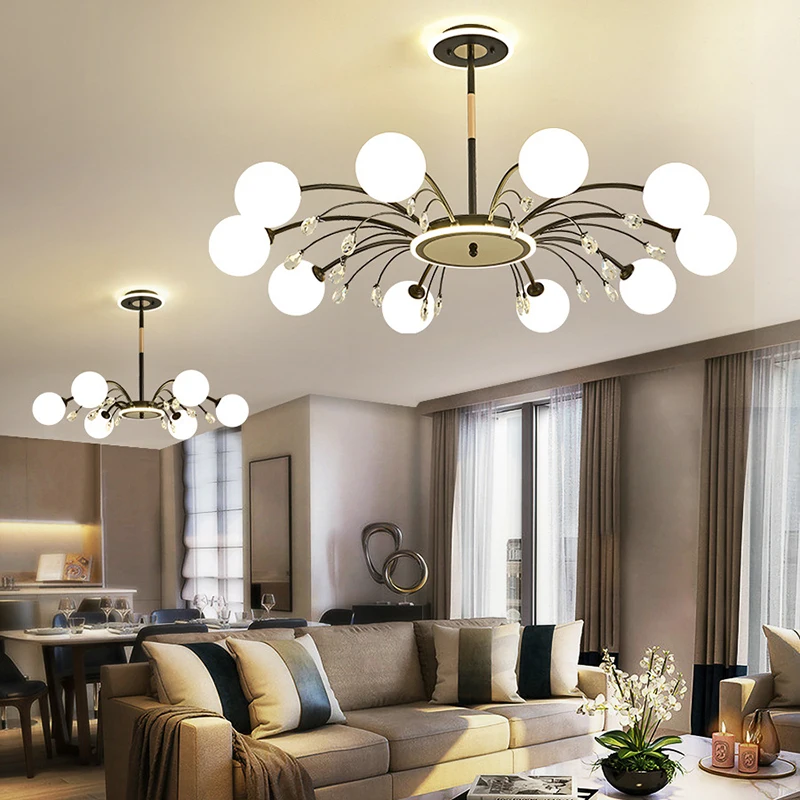 Nordic crystal chandelier free shipping modern led light for living room bedroom dining room kitchen ceiling chandelier 110-220v