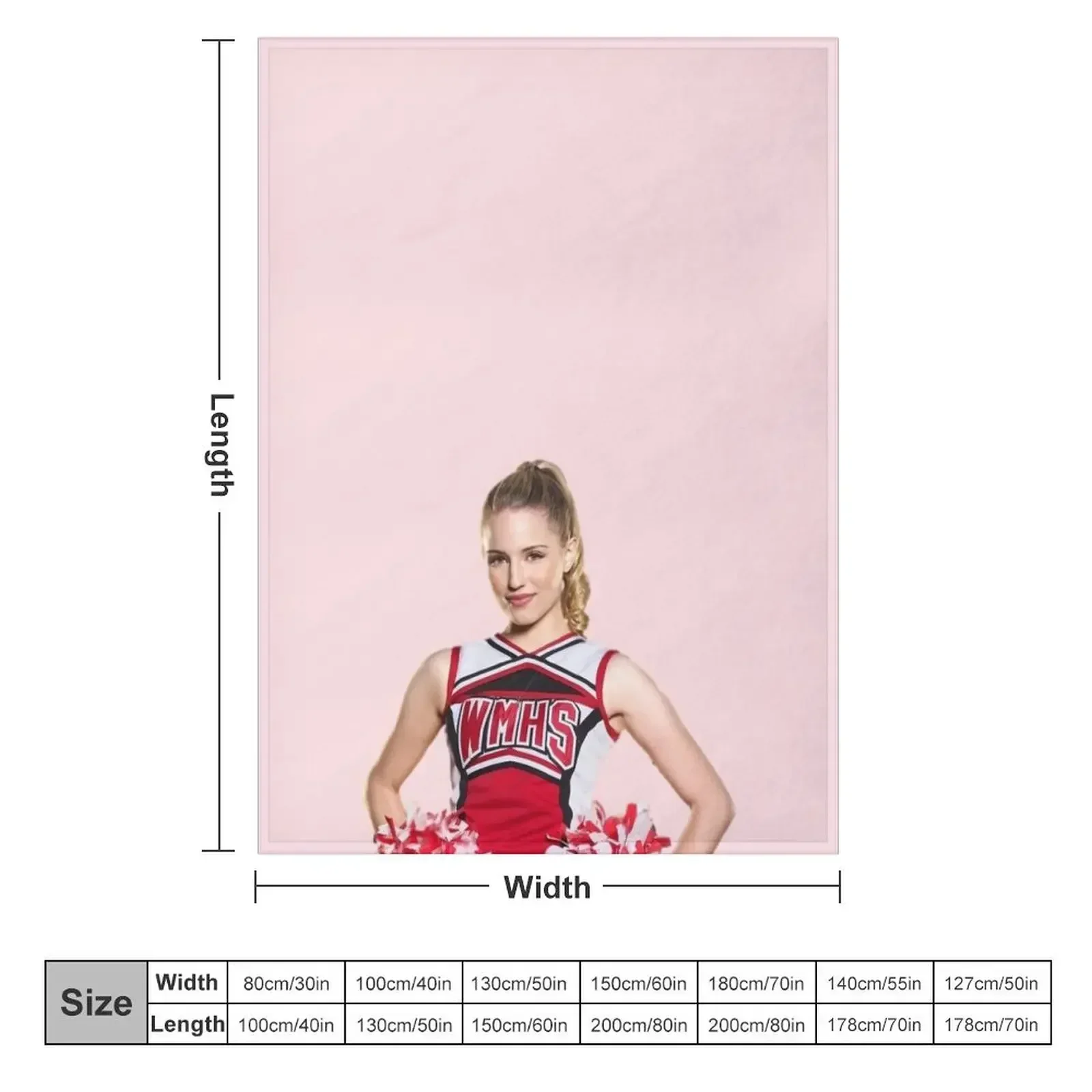 Glee Quinn Fabray (Cheerleader) Half Body Throw Blanket Designers cosplay anime Blankets