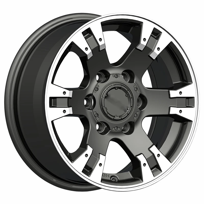 High quality car wheels 16 inch silver black customizable car wheels 6 * 139 CB110.3