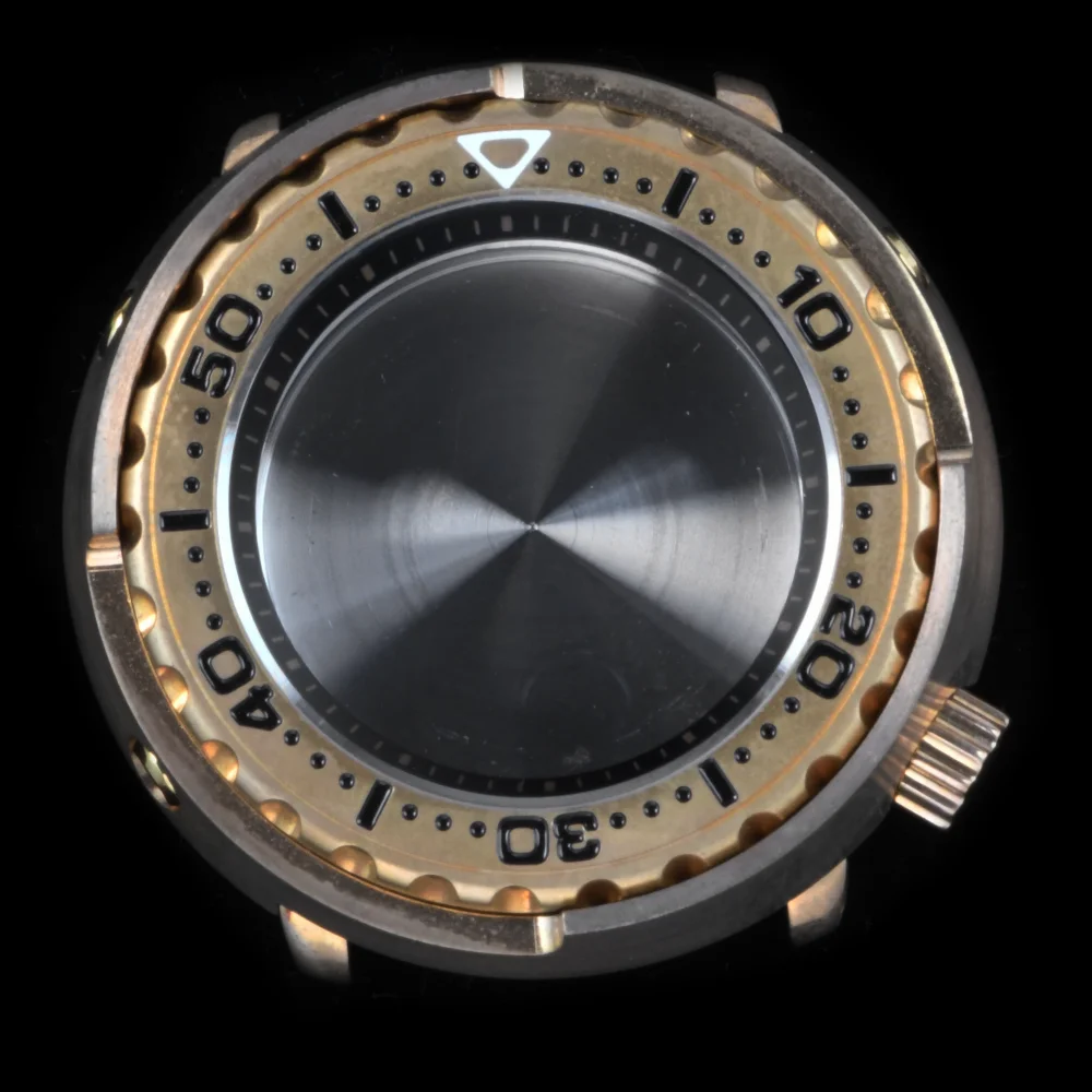 `AE1200 Mod Tuna Can Watch Case Aluminum Bronze 47mm Sapphire 300M Waterproof For NH35 NH36 4R 6R`