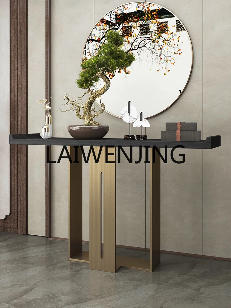 New Chinese-style entrance table against the wall, strip case, corridor end view table, table for light luxury, facing the door