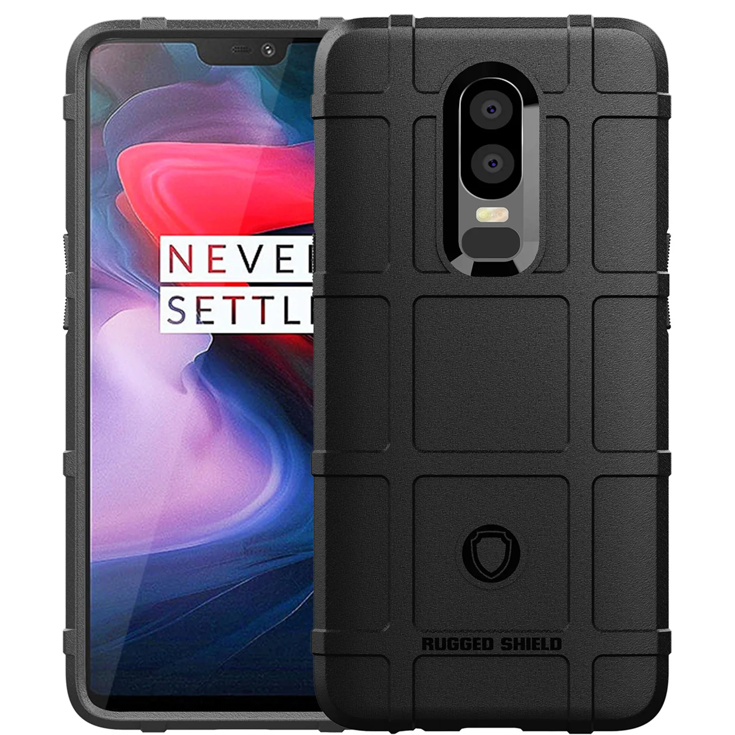 

Shield Case for oneplus 6 1+6 Armor Heavy Silicone Back Cover for One Plus 6T 1+6T ShockProof Matte Rubber Soft Phone Cases