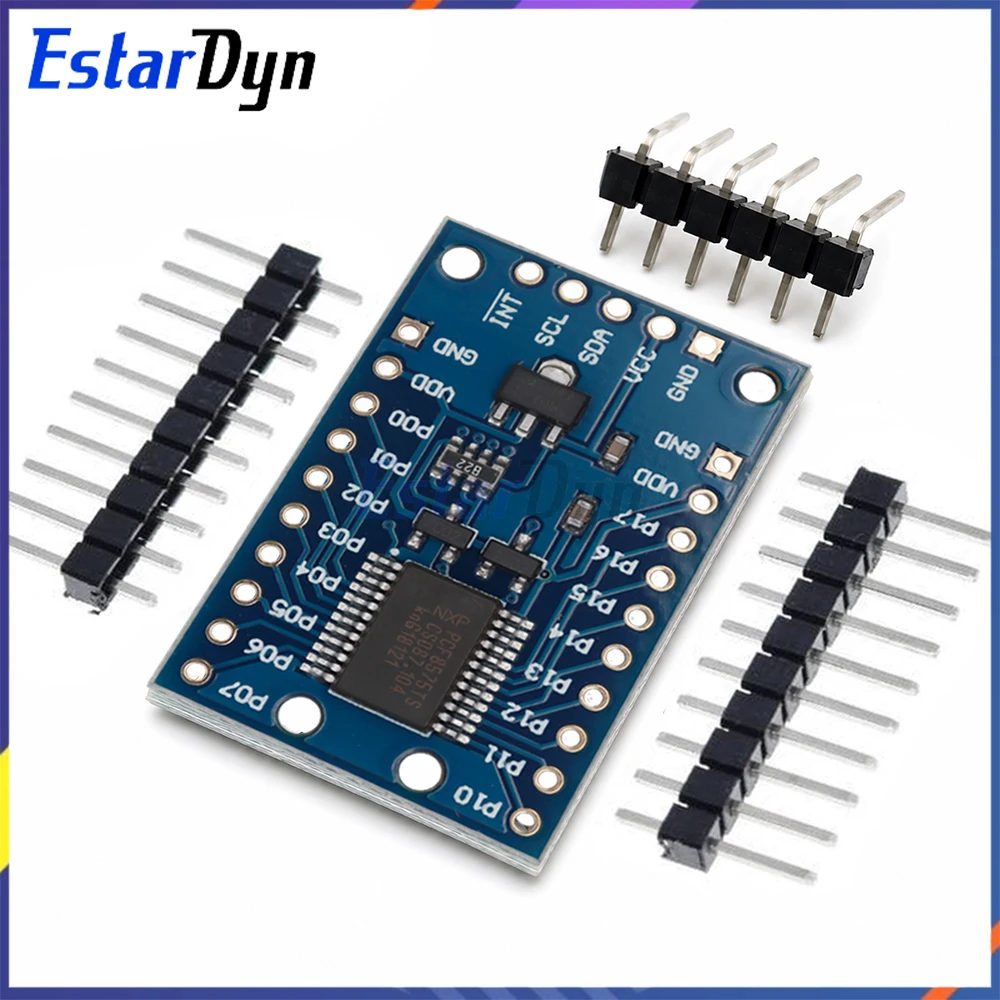 PCF8575 I2C GPIO Expander Module 16 IO Ports DC 2.5-5.5V for Microcontroller DIY Electronics Projects