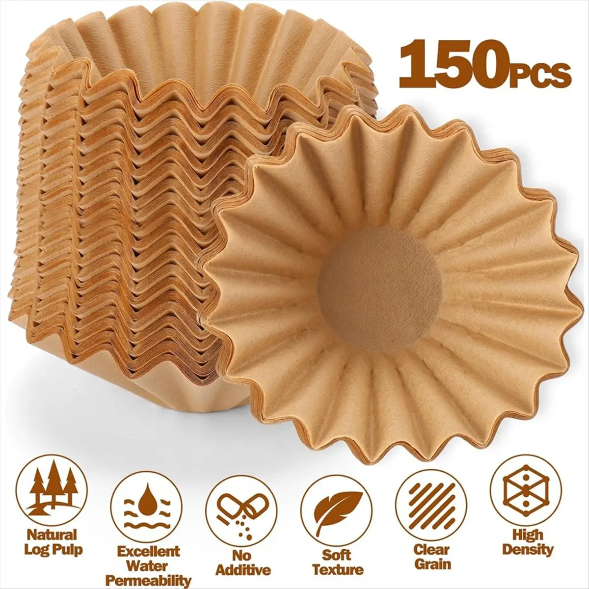 

150 шт. одноразовые фильтры для кофе для производителей PB051/PB041, сменный бумажный фильтр для стручков и мешков