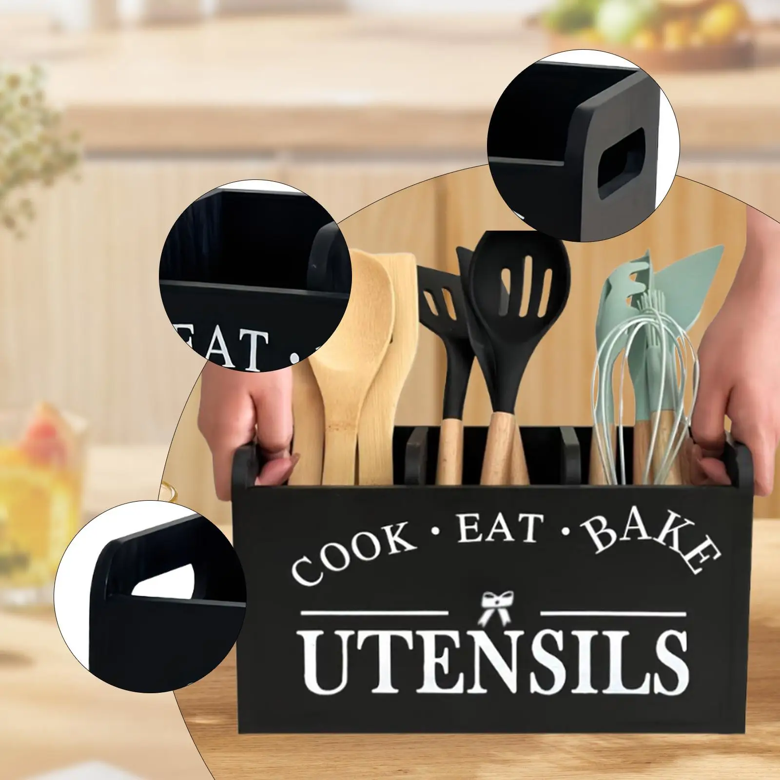 

Kitchen Utensil Holder Modern Cooking Tools Storage for Spoons Forks Wedding