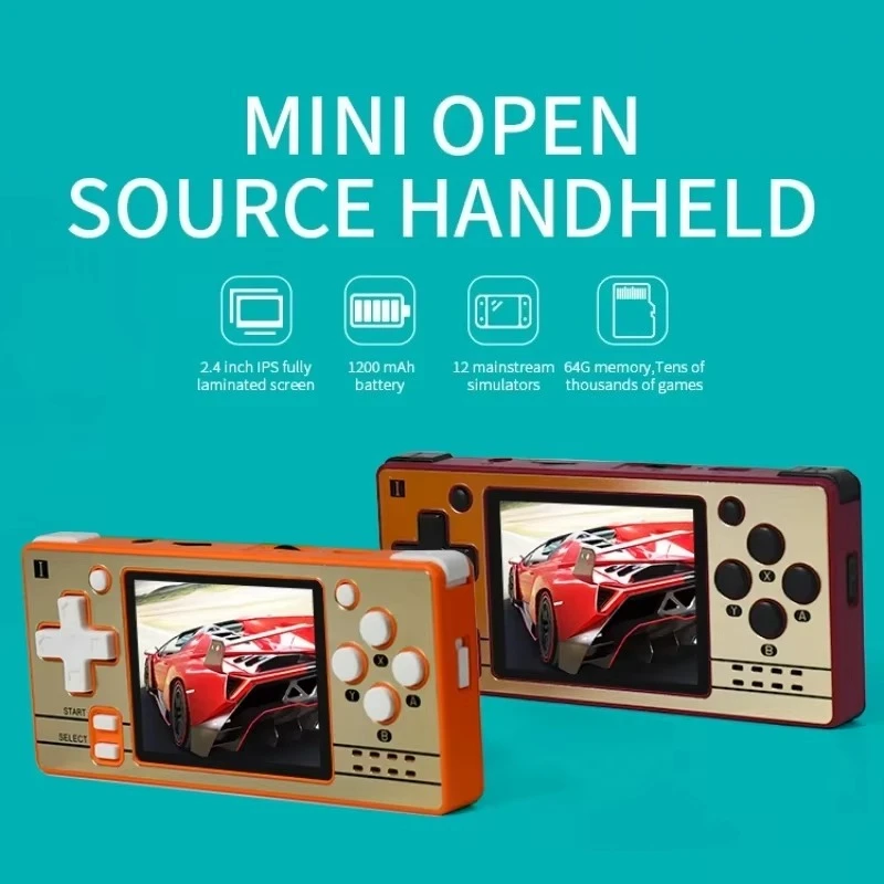 for POWKIDDY Q20 MINI Open Source 2.4in OCA Full Fit IPS Handheld Game Console Retro PS1 New Game Players Children's Gifts