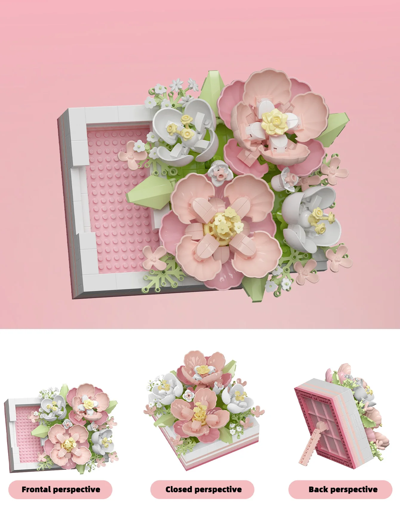 5 Arten von Blumenbox-Bausteinen, ewig haltbare Blumen-Bausteine, DIY-Tischdekoration, Geburtstagsgeschenke, Festgeschenke – Detail 8
