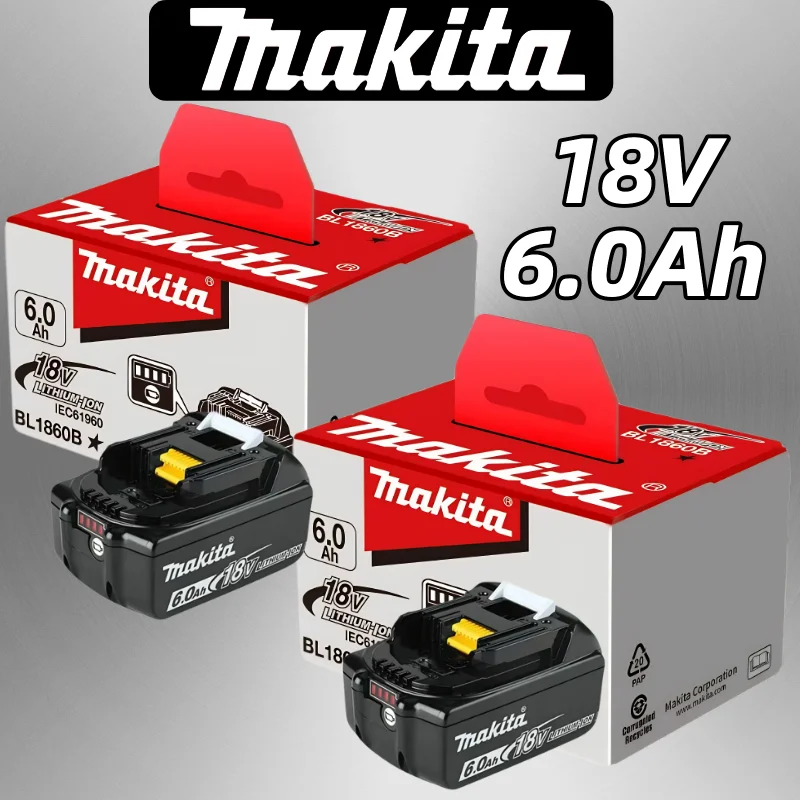

For Makita Genuine 18V 6000mAh Rechargeable Battery, for BL1830/BL1850/BL1860B Original Tool Battery