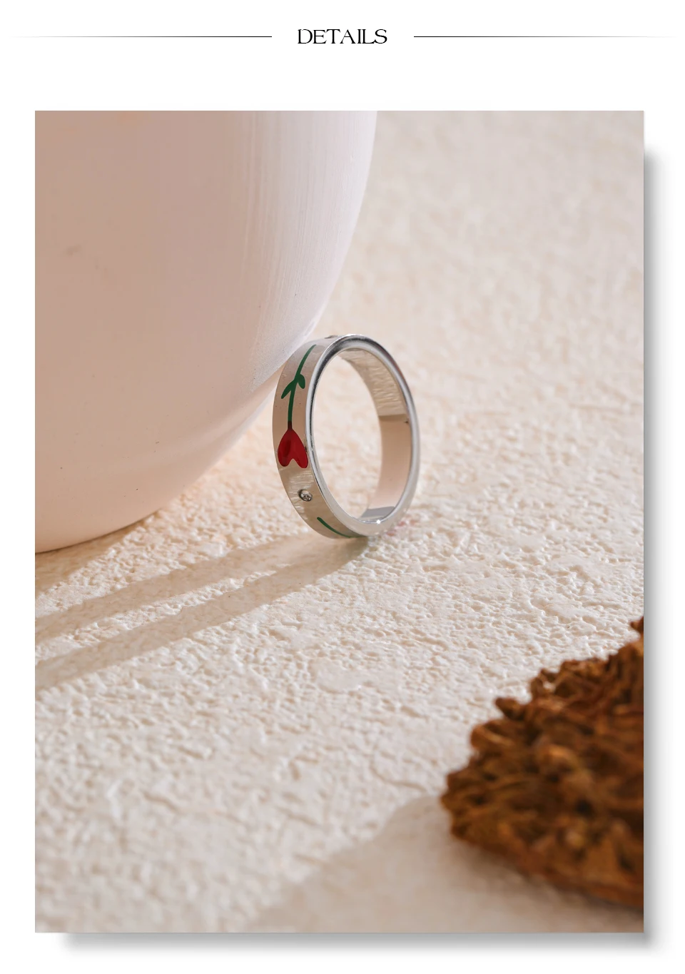 Yhpup # Edelstahl Emaille Blume Farbe Retention Mode Ring Neue Stil Wasserdicht Charme Exquisite Schmuck Großhandel – Detail 10