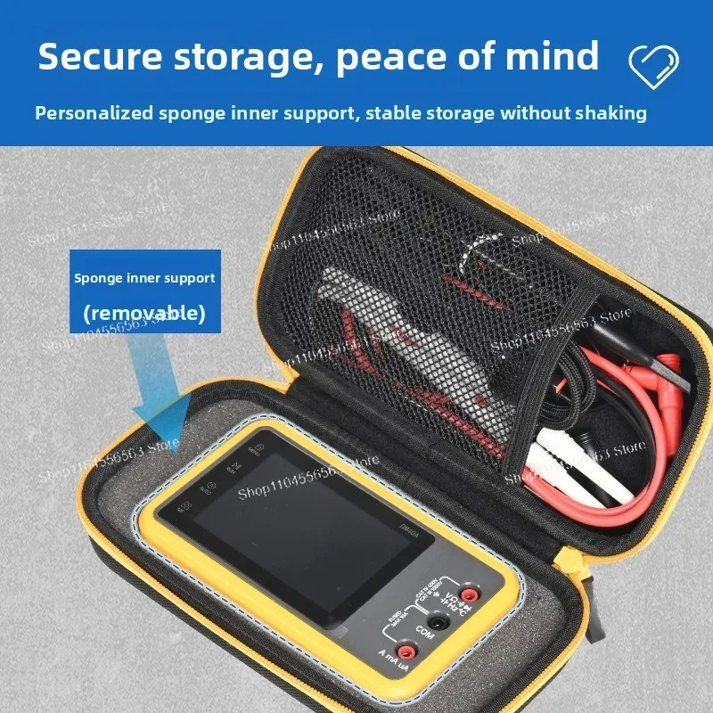 Suitable for punctuation atom DM40 digital multimeter storage bag 4-bit half  protective case Portable hard case bag view 4