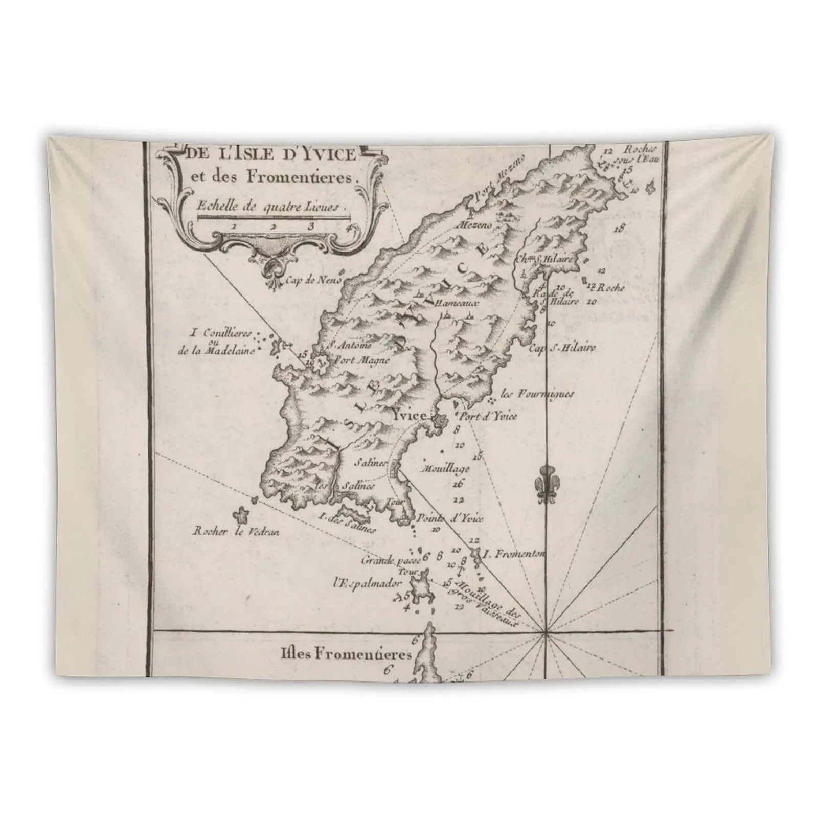 

Vintage Ibiza Spain Map (1764) Tapestry Aesthetic Tapestry Aesthetic Decoration