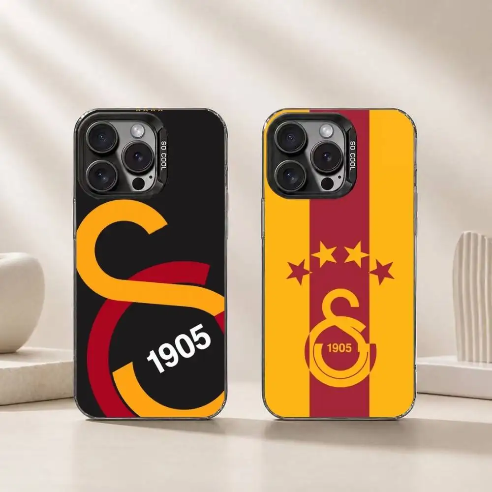 

Turkey G-Galatasaray S.K Phone Case For iPhone 17,16,15,14,13,12,11 Plus,Pro Max,XS,Colored Silver Plated Inside Cover