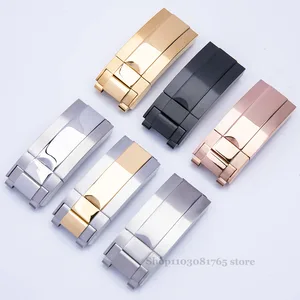 ووتش مشبك حزام لرولكس غوامرنر GMT ماستر دايتونا 9 * 16 ملليمتر شبح زر الماء الفولاذ المقاوم للصدأ الصلبة مشبك ووتش مشبك أعلى 9 بيع مونت بلانك ساعة طبق الأصل - No6