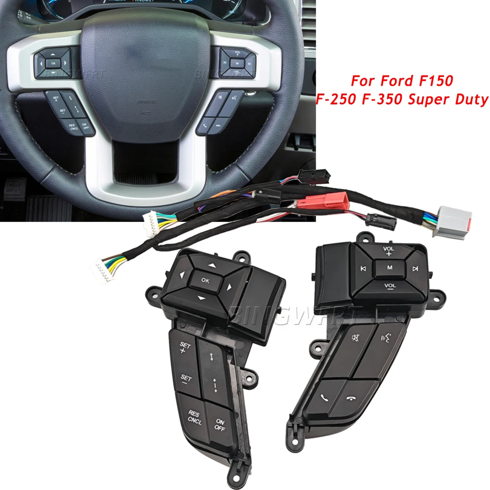 

Multifunction Steering Wheel Cruise Audio Control Buttons For Ford F250 F350 Super Duty 2015 2016 2017 2018 2019 F150 2015-2018
