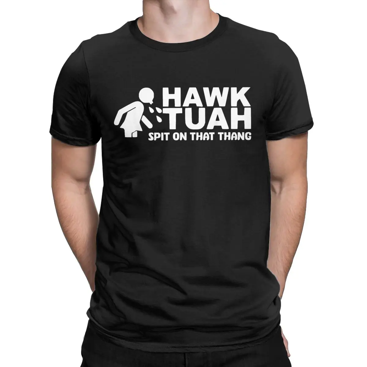 Hawk Tuah Spit On That Thang T-Shirt Men Funny Girls Interview Unique 100% Cotton Tees Round Neck Short Sleeve T Shirt merch