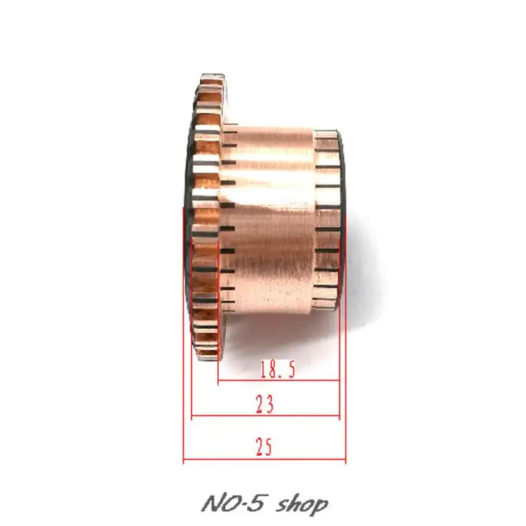 5pcs 17.5x29.8x(46.5)x25mm Copper Bars Electric Motor Commutator