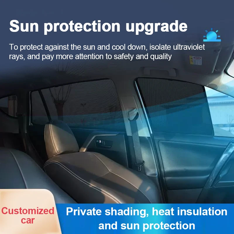 Car Sun Shades For Ford Mondeo Taurus MK5 2022-2025 Sunshade Magnetic Heat insulation Visor Mesh Window Curtain Auto Accessories