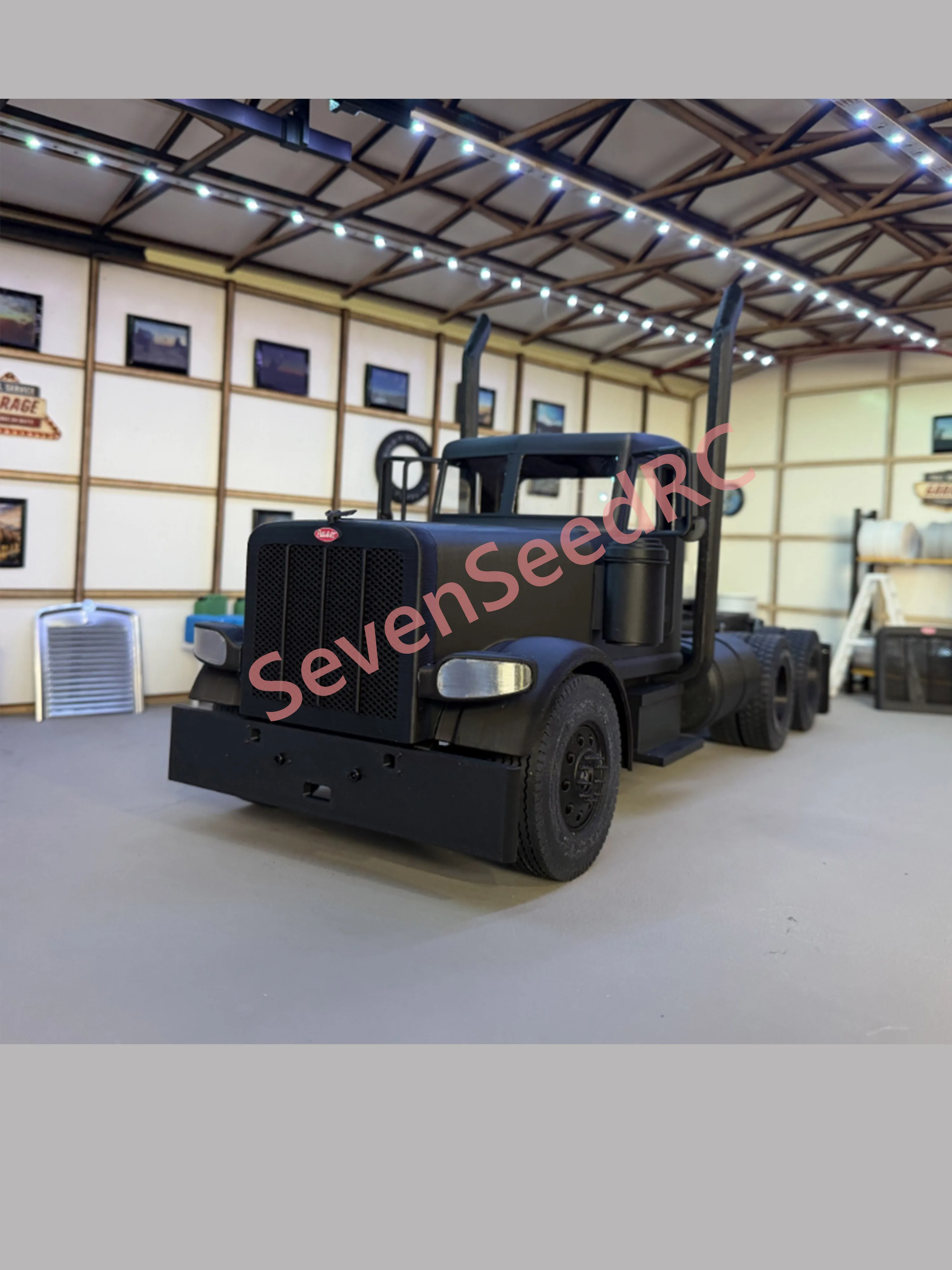 3D Printed Truck Peterbilt 389 Day Cab 1/14 Tamiya Static Dot Model JDM Lesu Lxy Scaleclub SCX10 Trx Crossrc