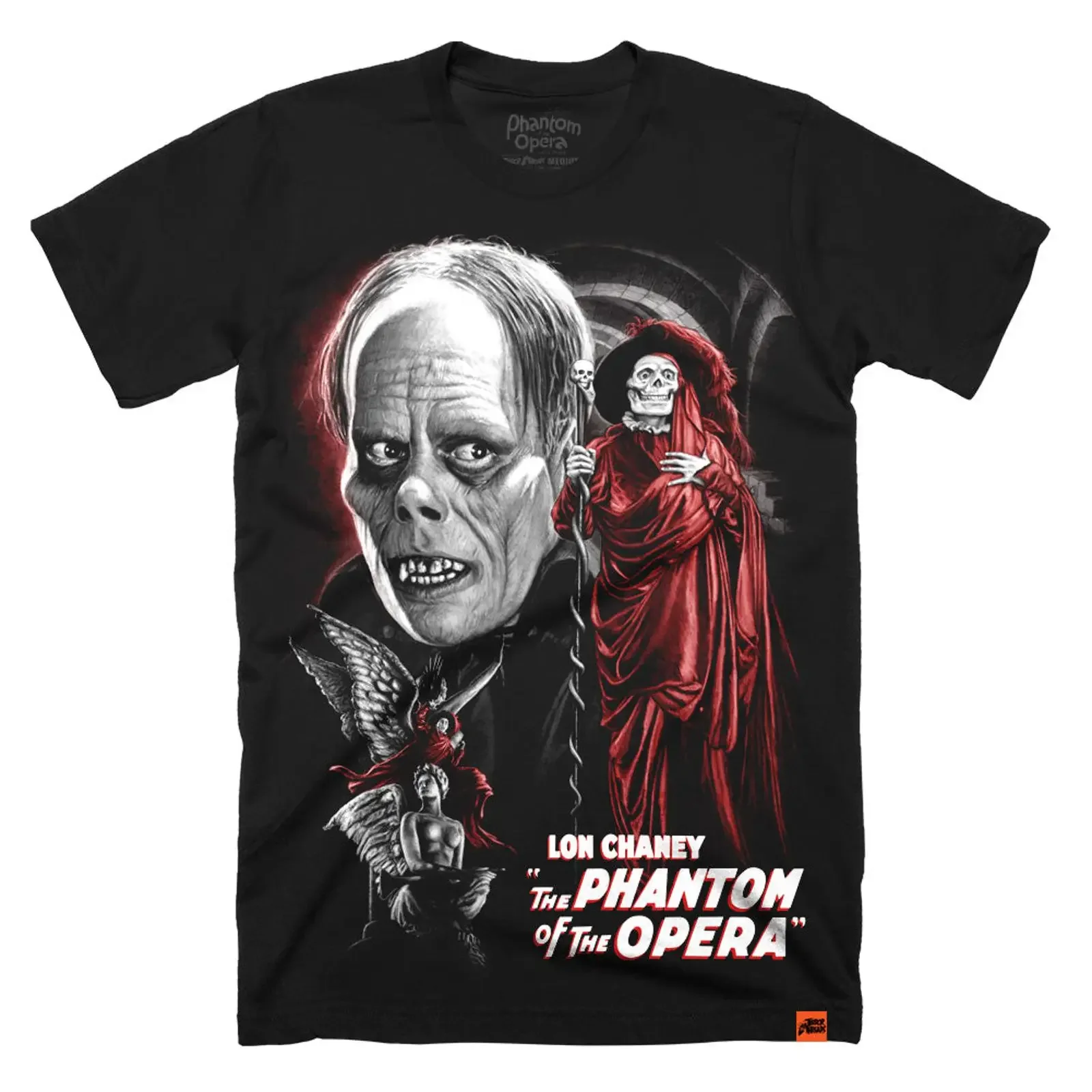 The Phantom Of Opera Beneath Mask T Shirt TerrorThreads vintage Washed Stretched homme Slightly designer clothes Breathable