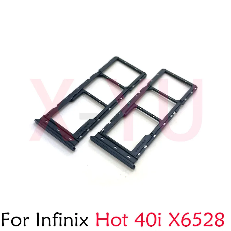 Sim Card Slot Tray Holder, Soquete do leitor de cartão, Infinix Hot 40i, X6528, X6528B