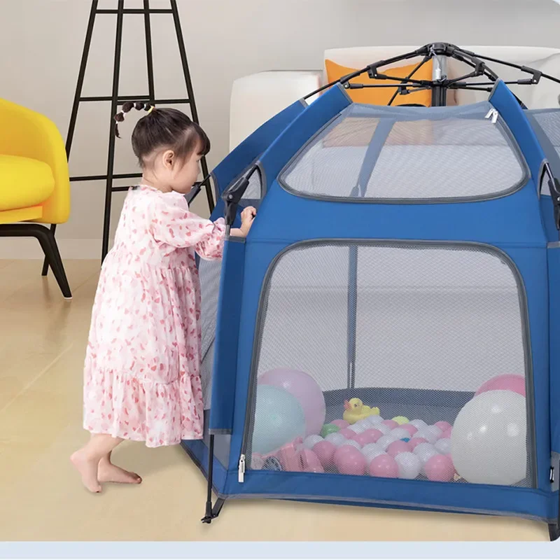 Children\'s Play Castle Game Protective Fence Portable Folding Free Installation Tent Automatic Spring Outing