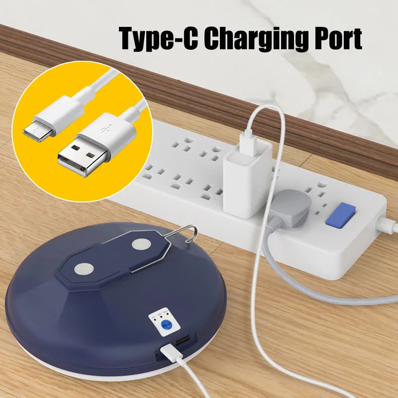 E2 Camping โคมไฟแบบพกพา LED แขวนเต็นท์แสงตกปลากลางแจ้งไฟฉุกเฉิน UFO Night โคมไฟเต็นท์กันน้ํา