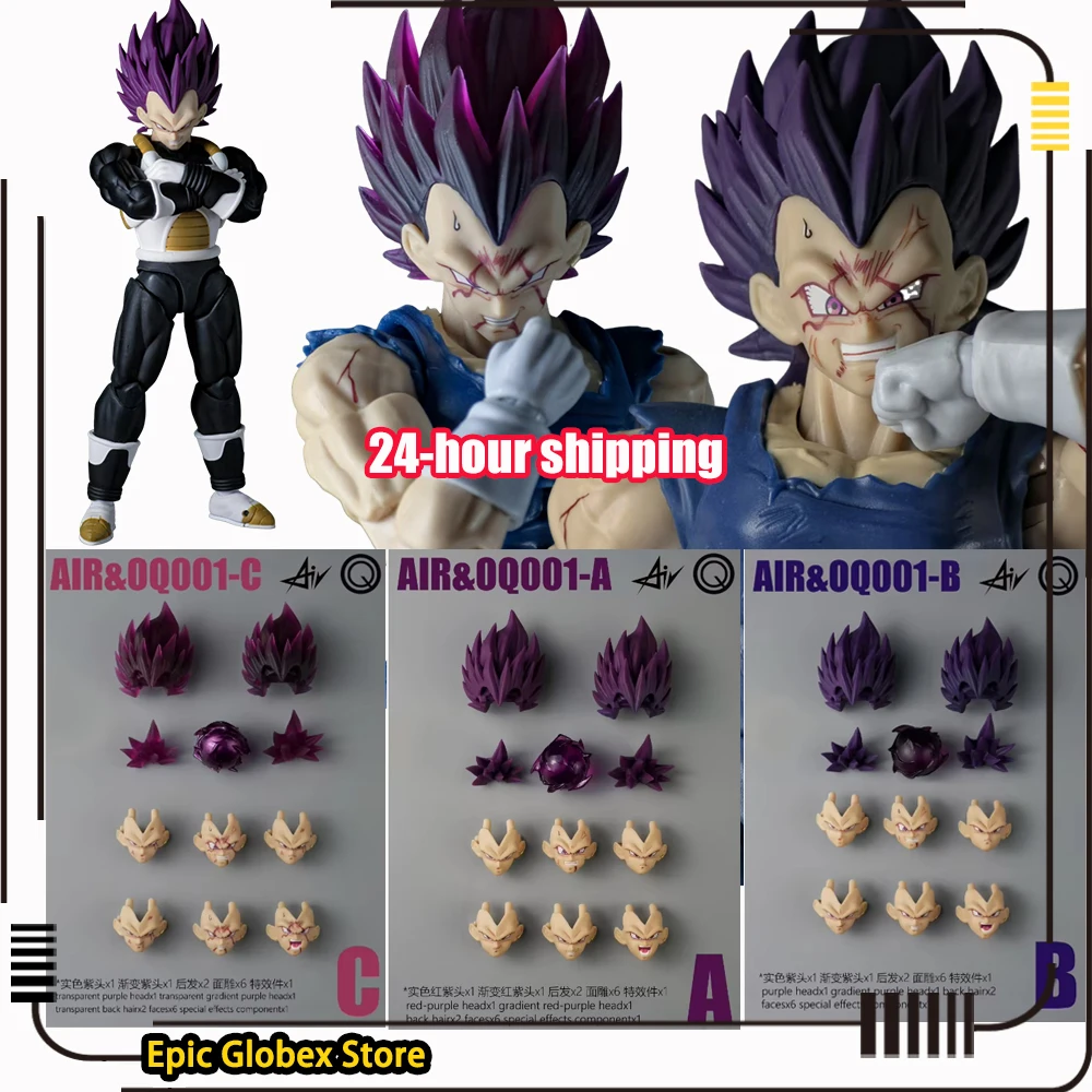 

Набор аксессуаров для головы Air&Oq Studio Ultra Ego Vegeta Dragon Ball Shf, кастомные головы для фигурок Air Oq Vegeta, коллекция Shf
