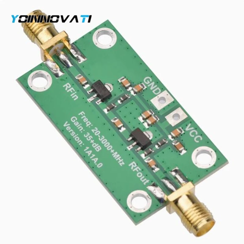 Gain RF Broadband Amplifier Module for FM HF VHF/UHF 50Ω ubs High Frequency Amplifier Board Gain Module 20-3000MHz 35dB