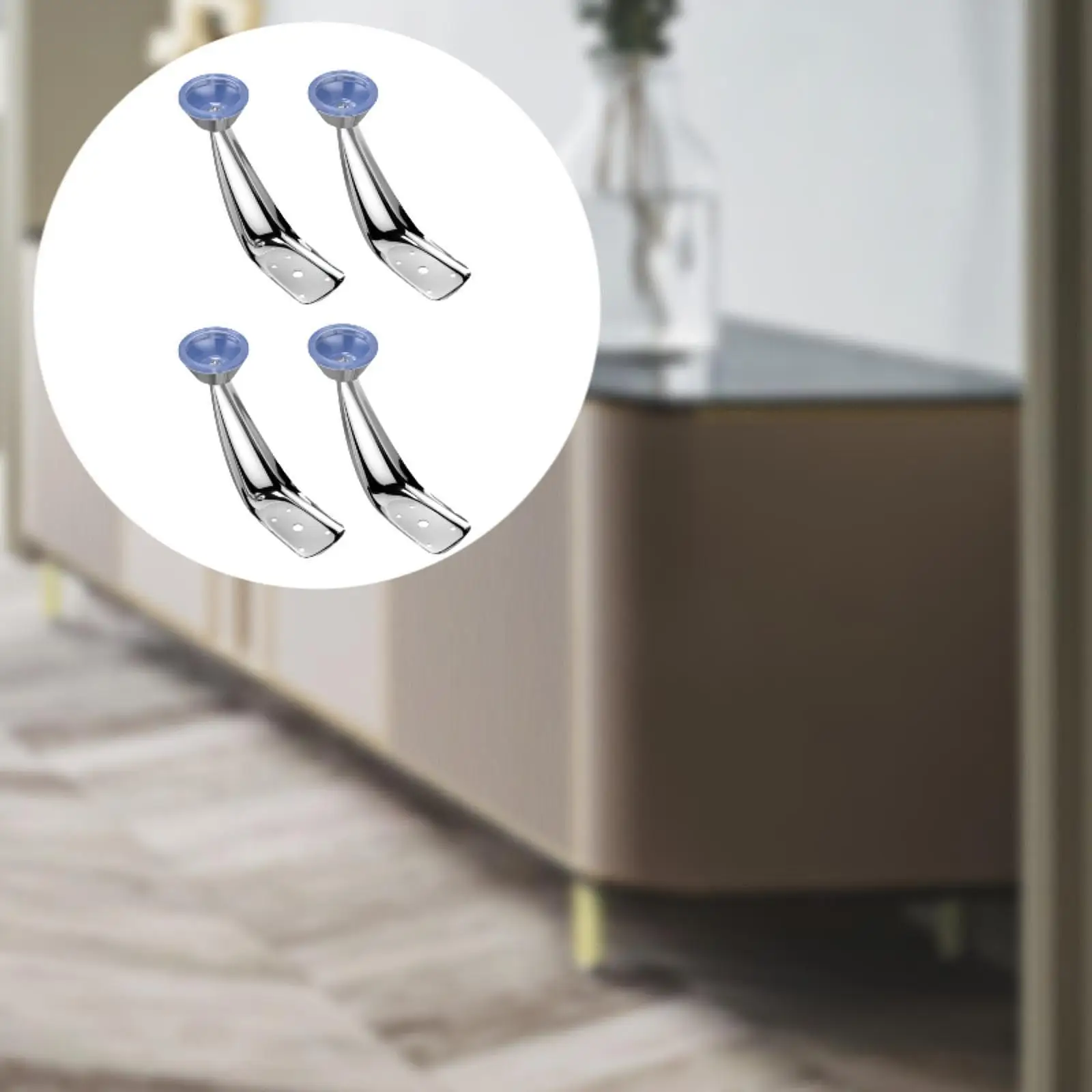 4x Furniture Legs Support Easy Installation Metal Furniture Feet Sofa Footstool Legs for Cabinets Sofas Office Beds Bedroom