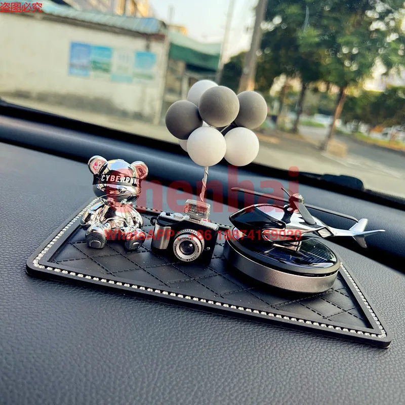 2024  car accessories and decorations, popular center console, high-end interior, rotating solar energy, car decoration  cartoon