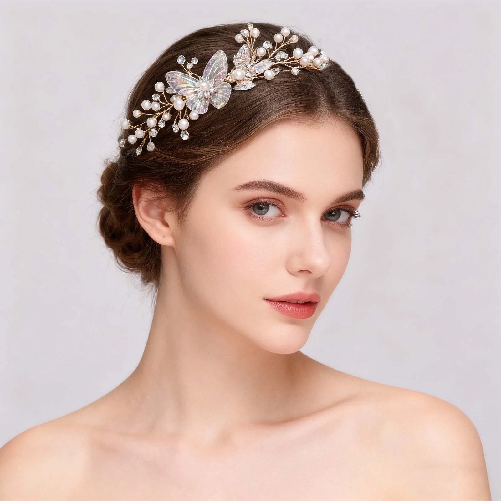 

Trendy Hair Clips Bridal Headpiece Pearl Rhinestone Head Jewelry Wedding Hair Accessories Bridal Headpieces Headdress Gift