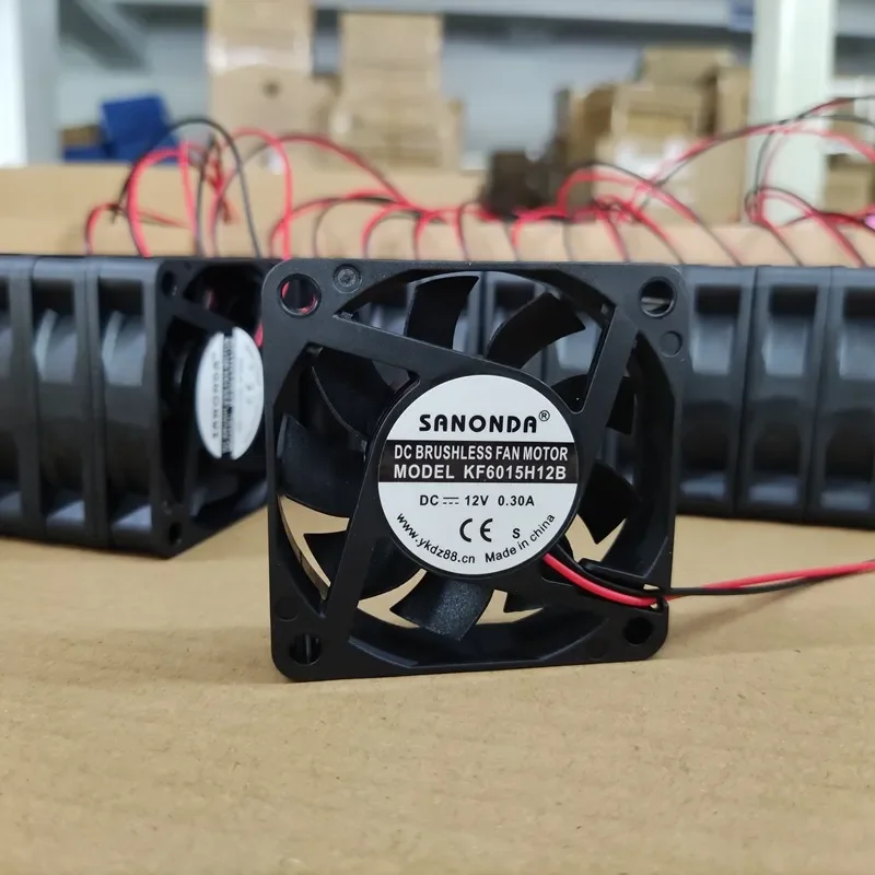 6015 12V 0.30A Cooling Fan for Battery Car Charger Welding Machine Stage Lighting Fragrance Diffuser