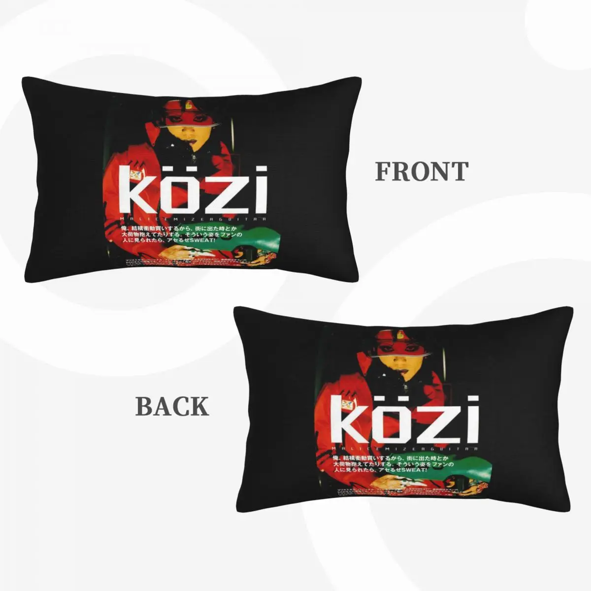 Malice Mizer Visual Kei Japanese Rock Band Gothic Rectangle Pillowcase Cushion Cover Decor Bedroom Bed Home Comfort Throw Pillow