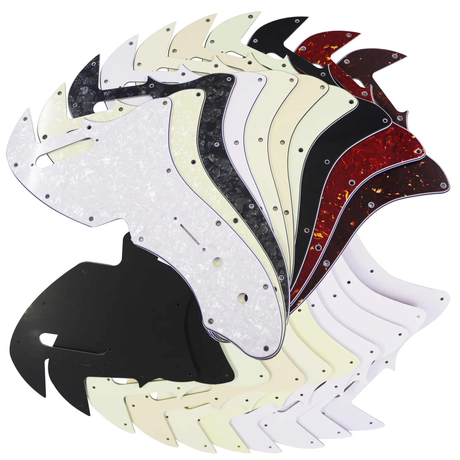 RUKOVA Tele69 Semi Hollow Electric Guitar Pickguard, Replacement Scratch Plate for Tele Semi-Hollow Guitar, 10 Color
