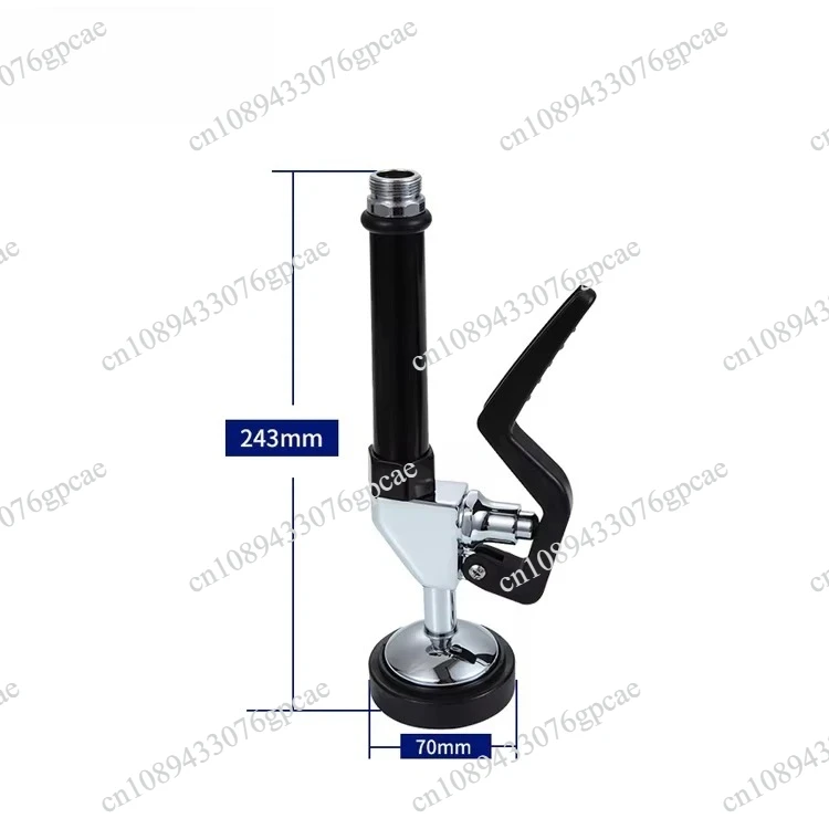 Kitchen Sink Faucet Deck Mount Faucet Replacement Parts Chrome Brass Pre-Flush Spray Valve Modern Drop-Down Design