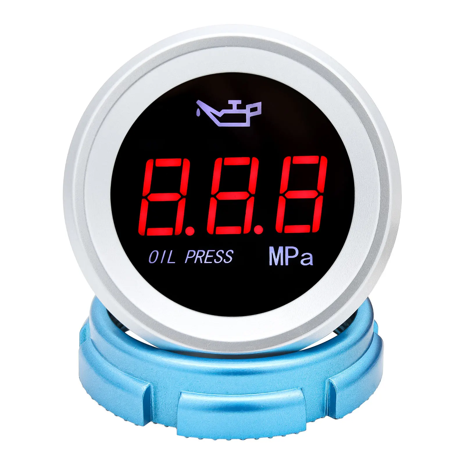 52mm Wassertemperaturanzeige Auto Digital Meter LED-Anzeige Kraftstoffstandsanzeige Voltmeter Öldruckmesser mit Alarmfunktion – Detail 4