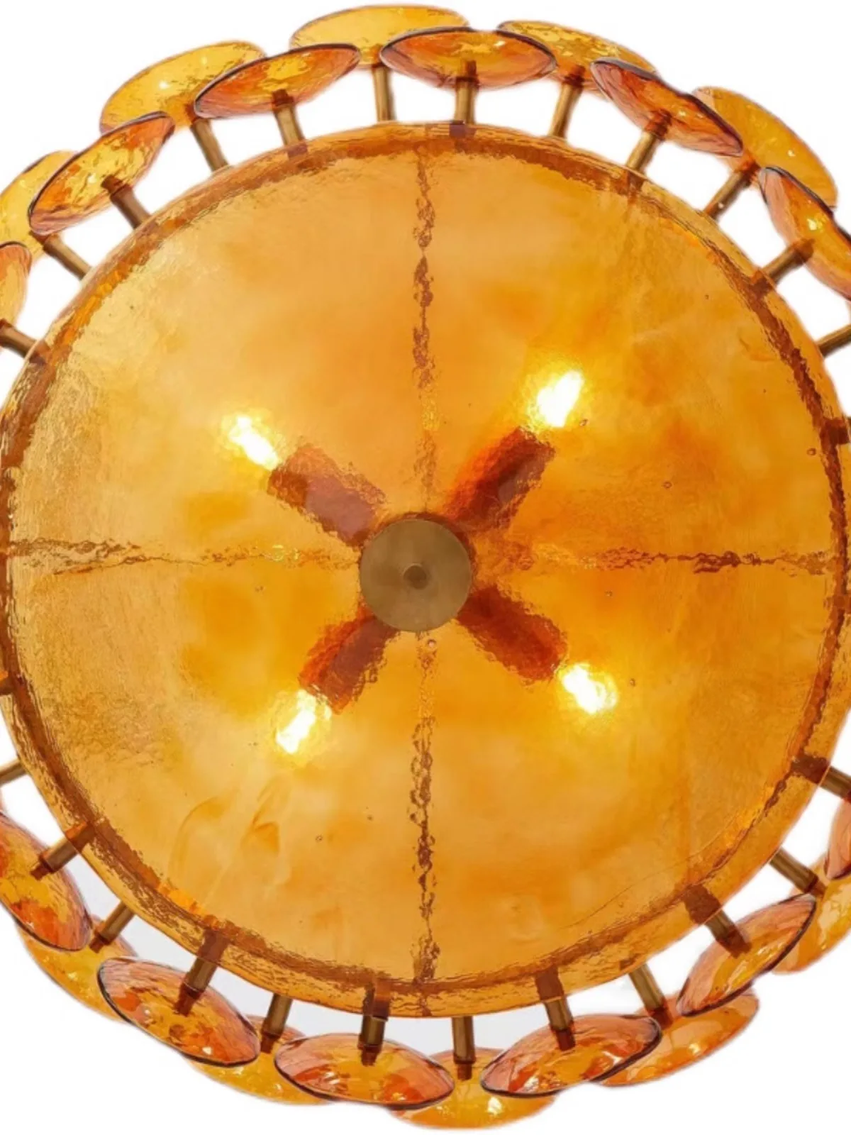 Imagem -05 - Nordic Classic Amber Glass Chandelier Decoração para Casa Vintage Lâmpadas Suspensas para Teto Sala de Estar Iluminação Retro 2024