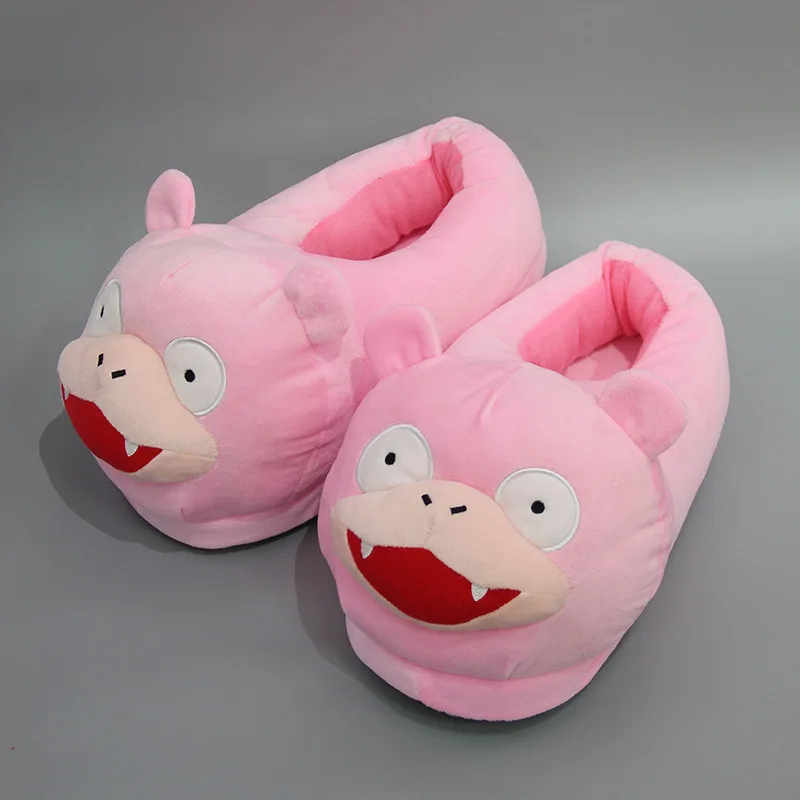 Bandai Cartoon Anime Pokemon Snorlax Eevee Pikachu Gengar Winter Haus Warme Schuhe Paar Nette Unisex Baumwolle Hausschuhe 9