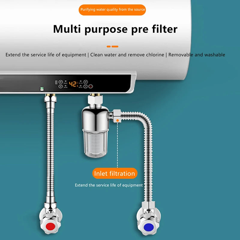 316 Stainless Steel Filter Front Filter Household Inlet Tap Water Shower Anti-Scale Purifier Filter Drinking Water