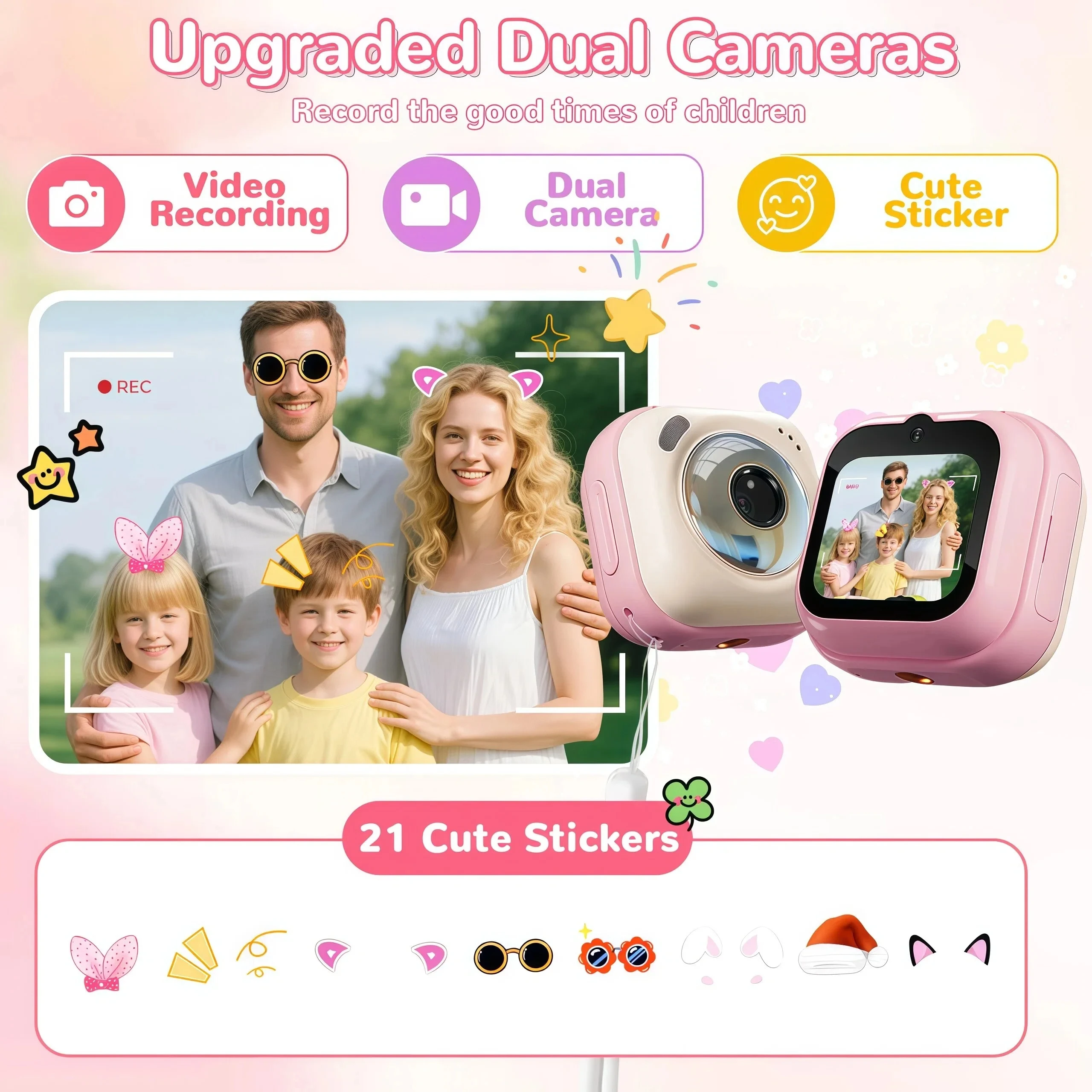 Mini Kids Camera with Virtual Pet & Learning Apps, 1.8