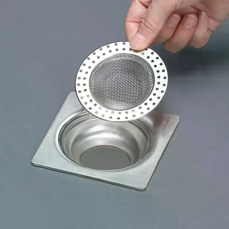 Floor Drains Kitchen Food Slag Bathroom Mesh Sink Filter Strainer Hair Catcher Stopper Home Metal Drain Plugs Stainless Steel