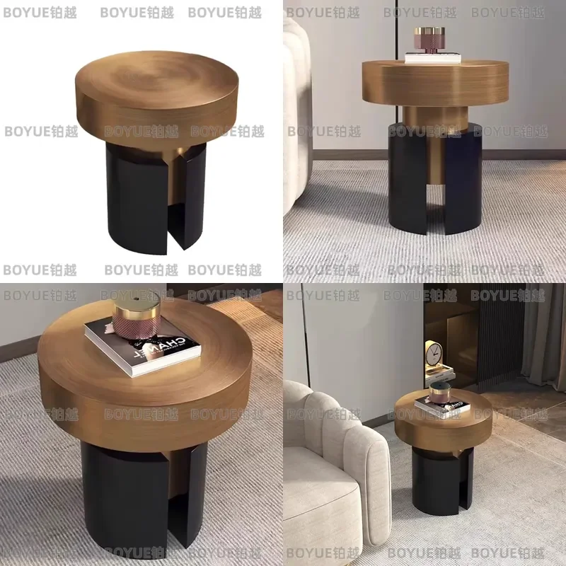 for Italian Luxury Metal Corner Table Designer Hotel Showroom Creative Bedside Living Room Small Coffee Side Table
