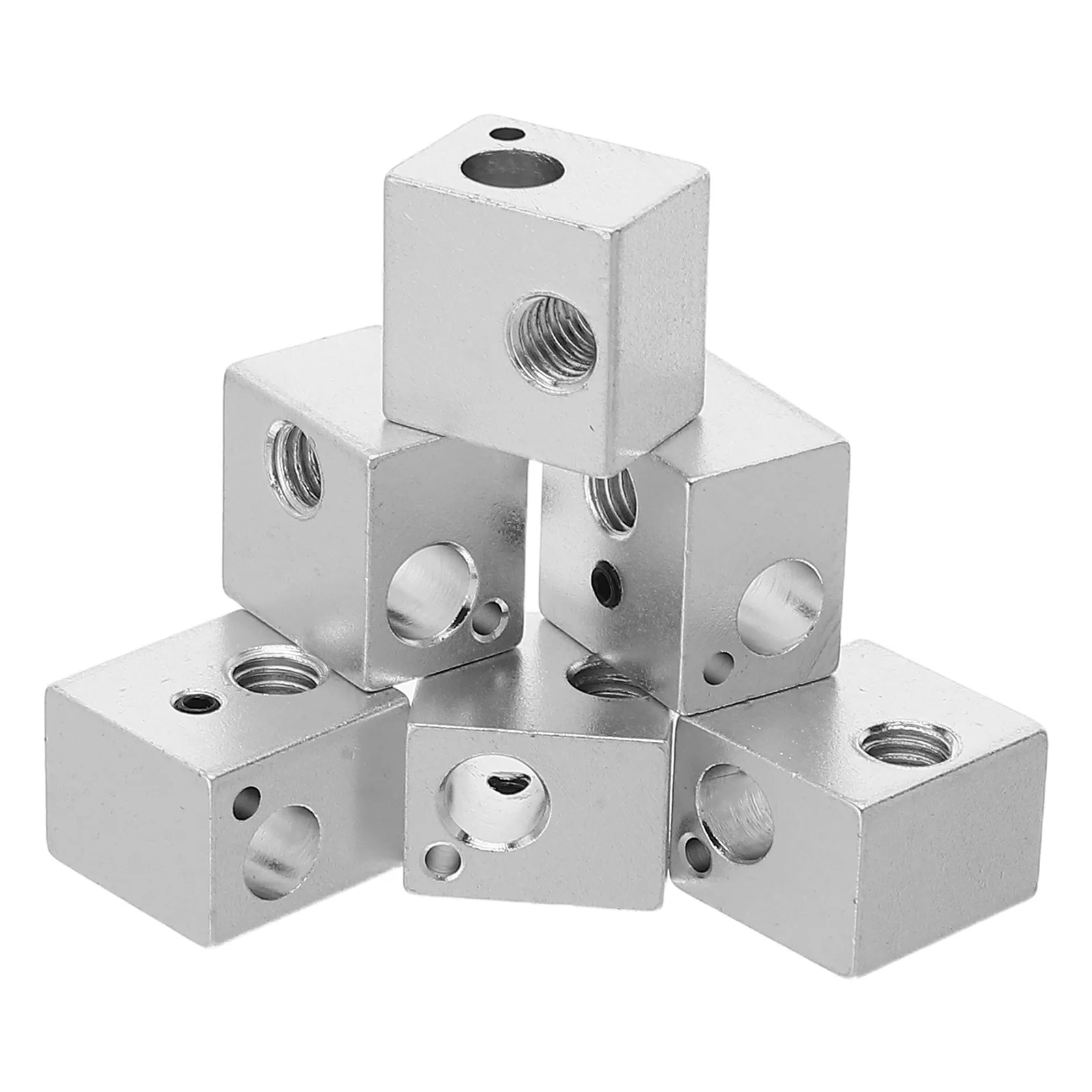 

10pcs Aluminum Heating Block For 3D Printer Metal Hotend Replacement High Temperature Extruder Heater Kit Heat Dissipation