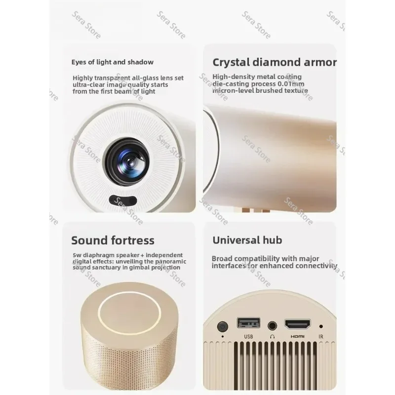 CP300 HD Projector Portable Home Theater Movie Projector for Bedroom Dormitory Wall Projection Smart Screen Mini Video Projector