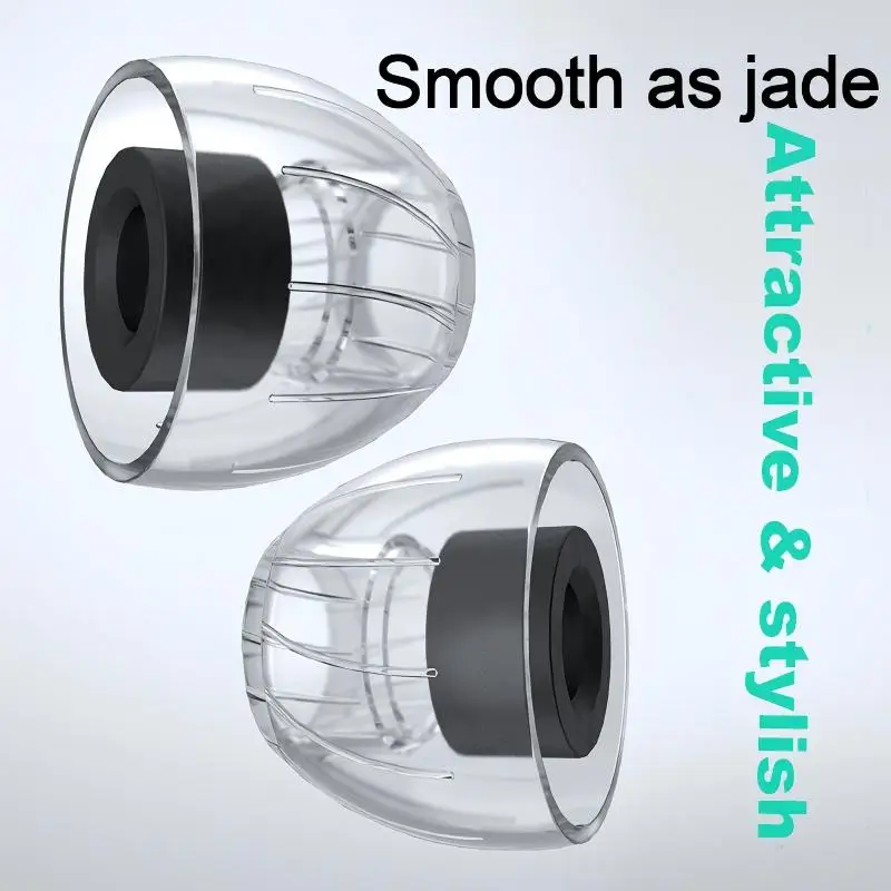 Cheerdeer SOUL High Transparency Silicone Eartips for IEMs Super Soft In-Ear Ear Caps for Musical Instrument Monitors Earbuds