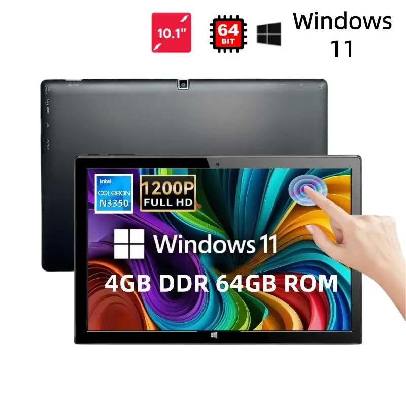 

2026 Оптовая продажа 10,1-дюймовый планшет Windows 11 64-битный Intel N3350 4 ГБ DDR RAM 64 ГБ ПЗУ 1920x1200 IPS 1 * USB 3.0 WIFI Bluetooth 4.0