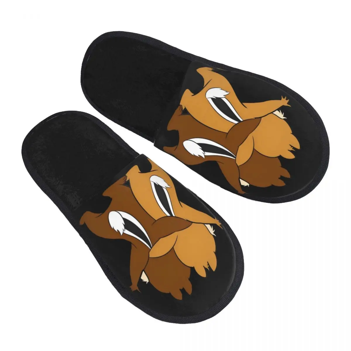Custom Chip 'n' Dale Soft Scuff With Memory Foam Slippers Women Squirrel Cartoons Hotel House Shoes