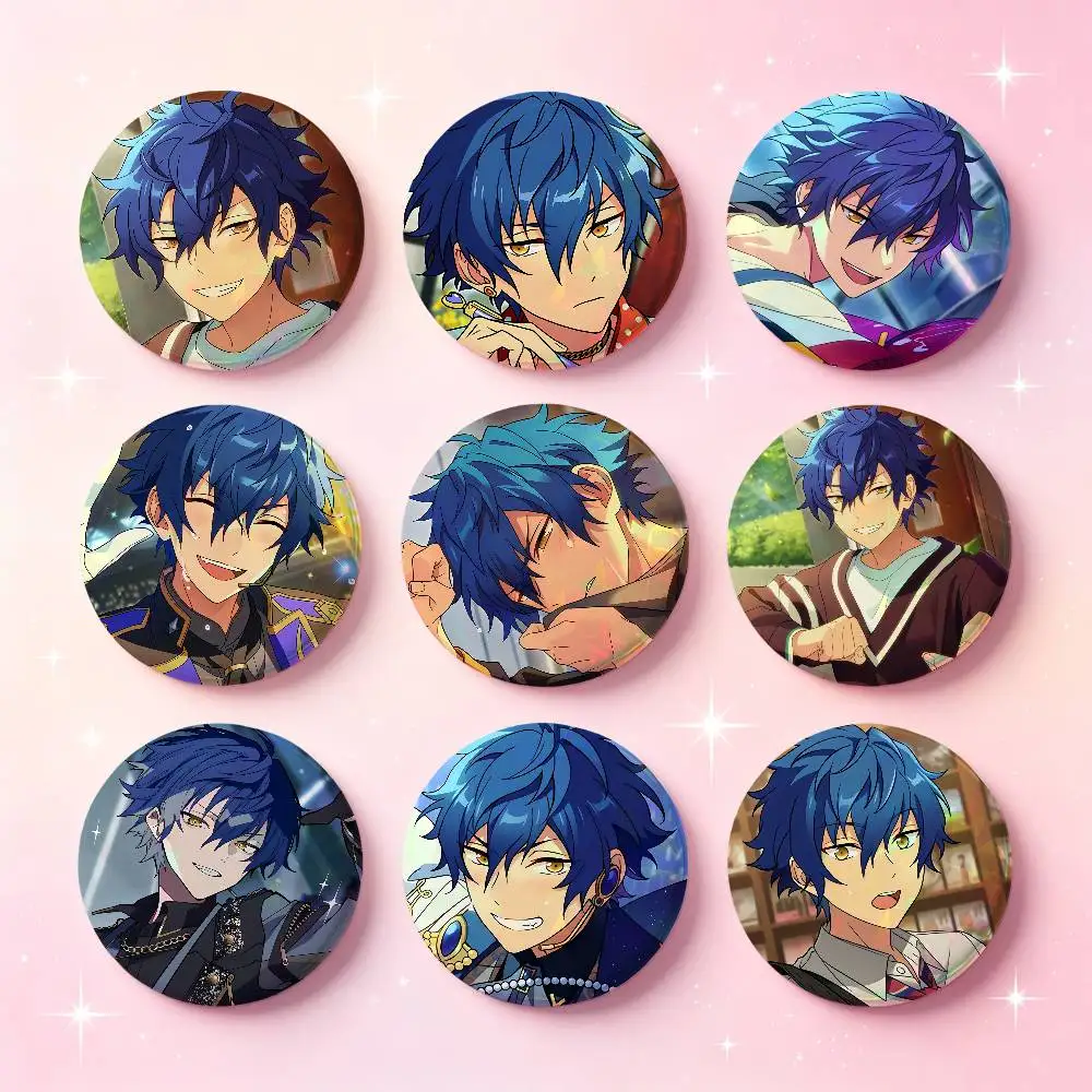 Jun Sazanami Anime Figure Badges Button Round Creative Pin Brooch Badge Bag Decor Accessories Fans Collect Friends Gifts