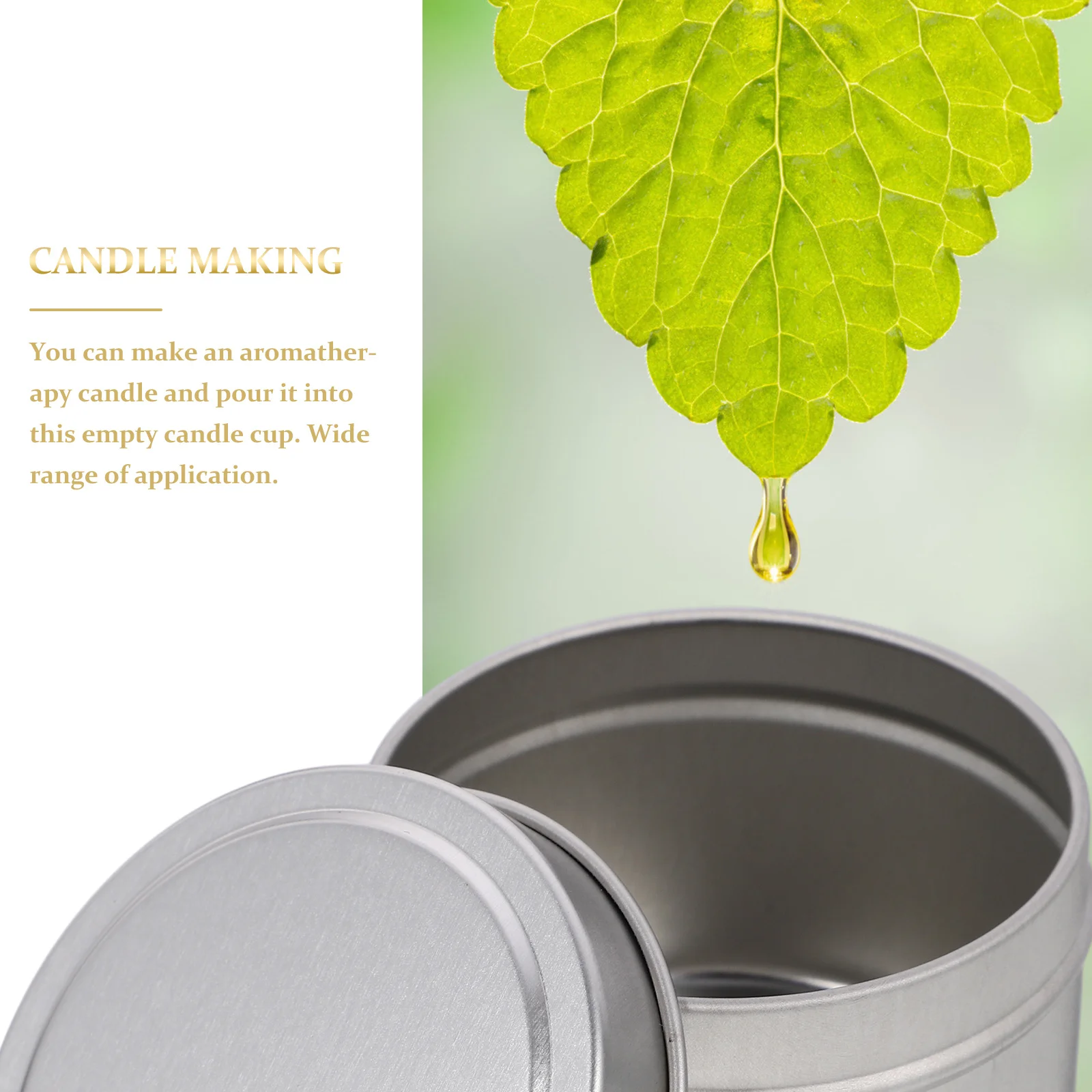 

4Pcs Small Round Empty Jars Metal Containers DIY Making Holders Storage for Small Items Metal Can